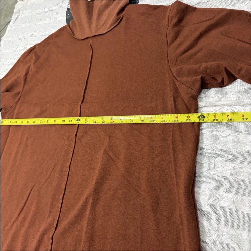 Bryn Walker Tunic Brown Sweater Top L Oversize Bamboo Organic Cotton Lagenlook - Picture 6 of 8